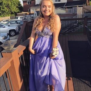 BEST OFFER Lavender strapless prom dress